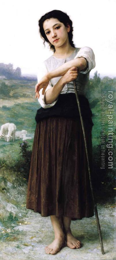William-Adolphe Bouguereau : Young Shepherdess Standing
